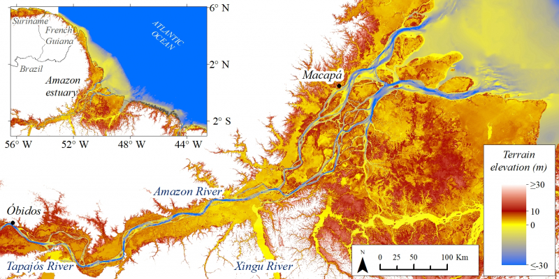 Cartographie de l’estuaire de l’Amazone