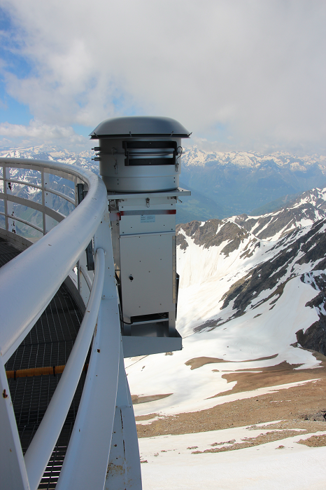 Entrée d'air d’une pompe à particules fines de l’Observatoire du Pic du Midi © Jeroen Sonke